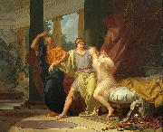 Baron Jean-Baptiste Regnault Socrates Tears Alcibiades from the Embrace of Sensual Pleasure oil painting